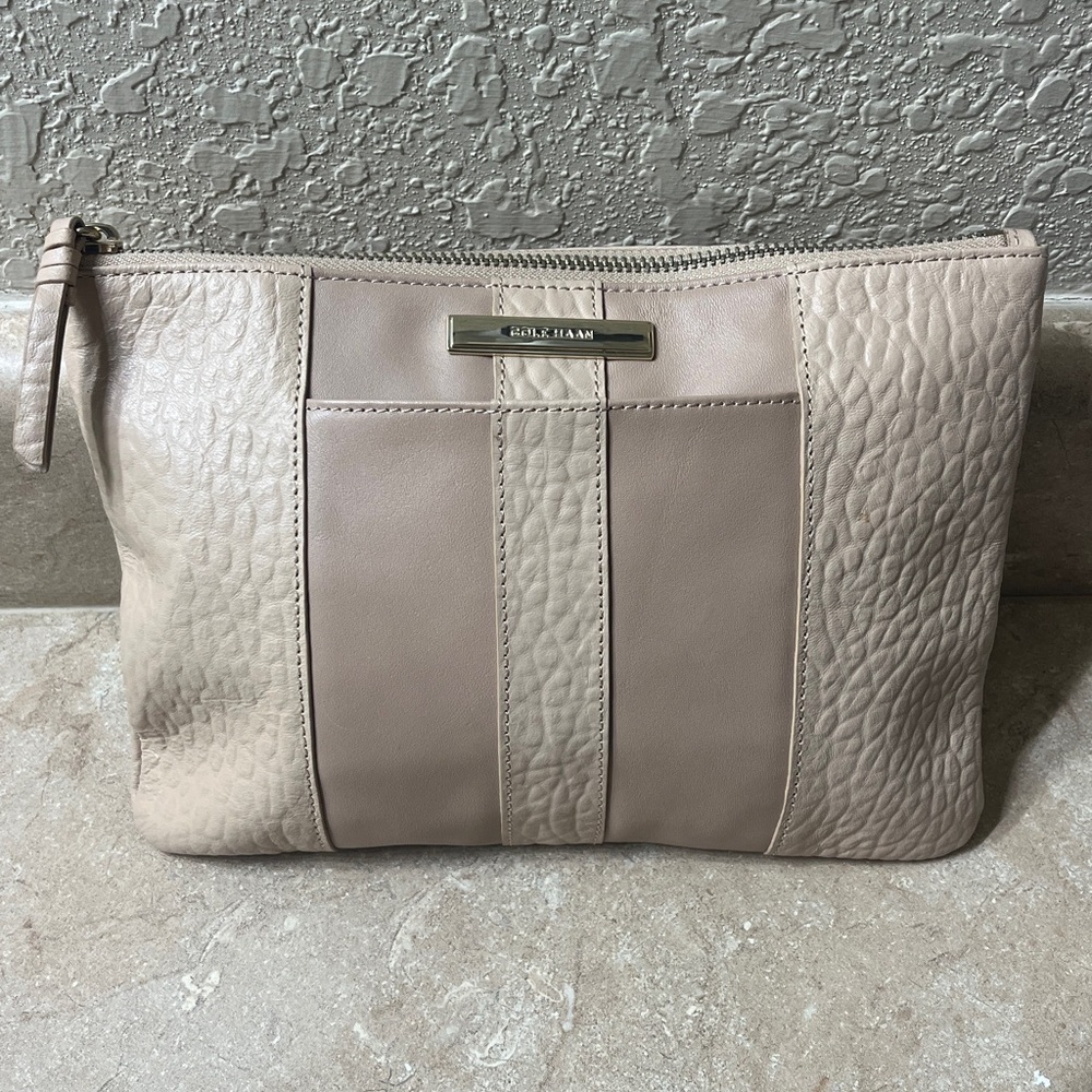 Cole Haan Beige Textured Women's Clutch